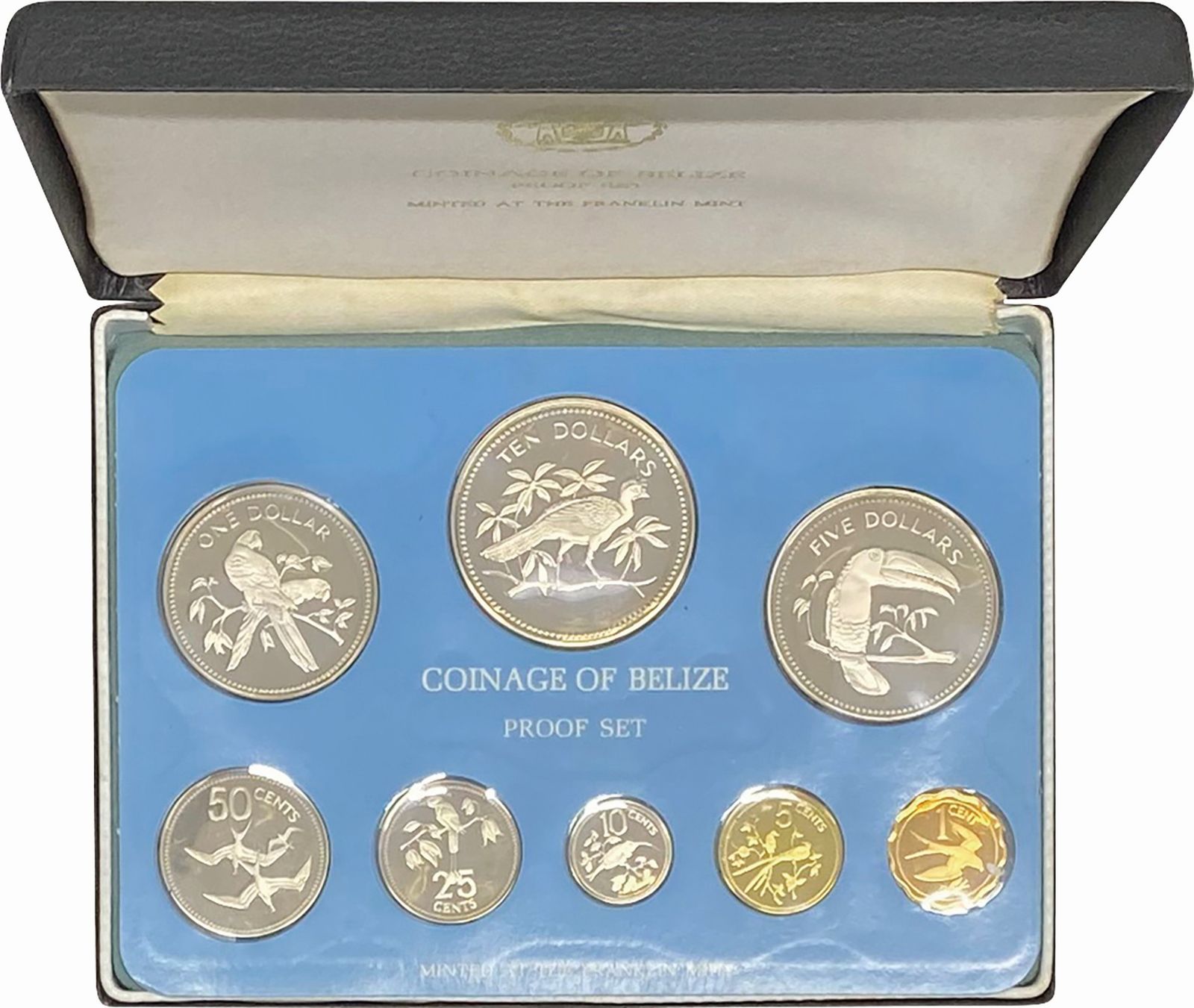 1979年 ベリーゼ国 貨幣 プルーフセット 鳥 フランクリンミント 1979年