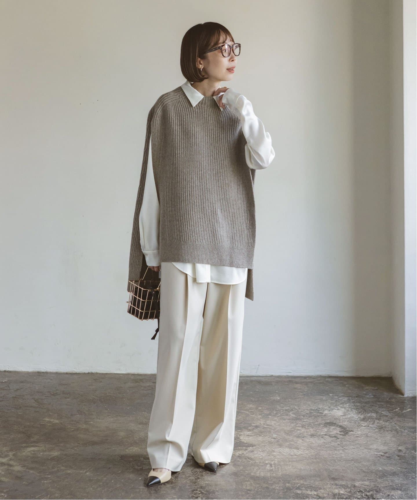 5G両畦ケープニット（ニット／セーター）｜NOBLE（ノーブル）の通販