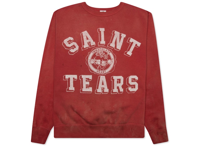 Saint Michael x Denim Tears Crewneck Sweatshirt Red Men's - SS21 - US