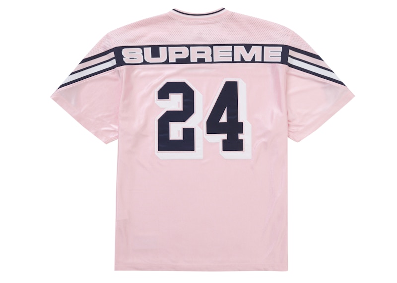 Supreme Jacquard Rib Football Jersey Pink Men's - FW24 - US