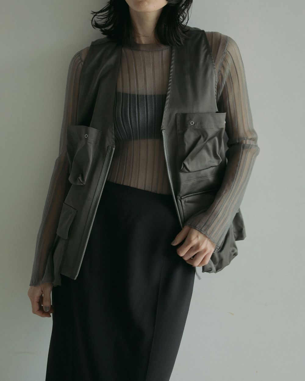 ànuke online store（アンヌーク） / Cutoff Pencil SkirtCutoff