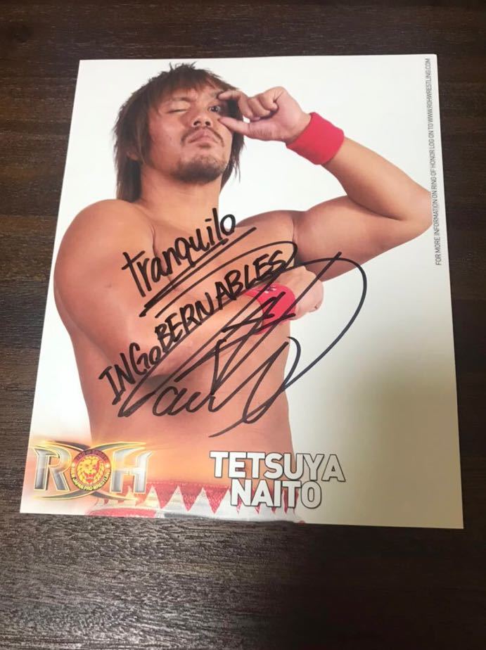 新日本プロレス 内藤哲也選手 直筆サイン入りフォトフレーム 新日本