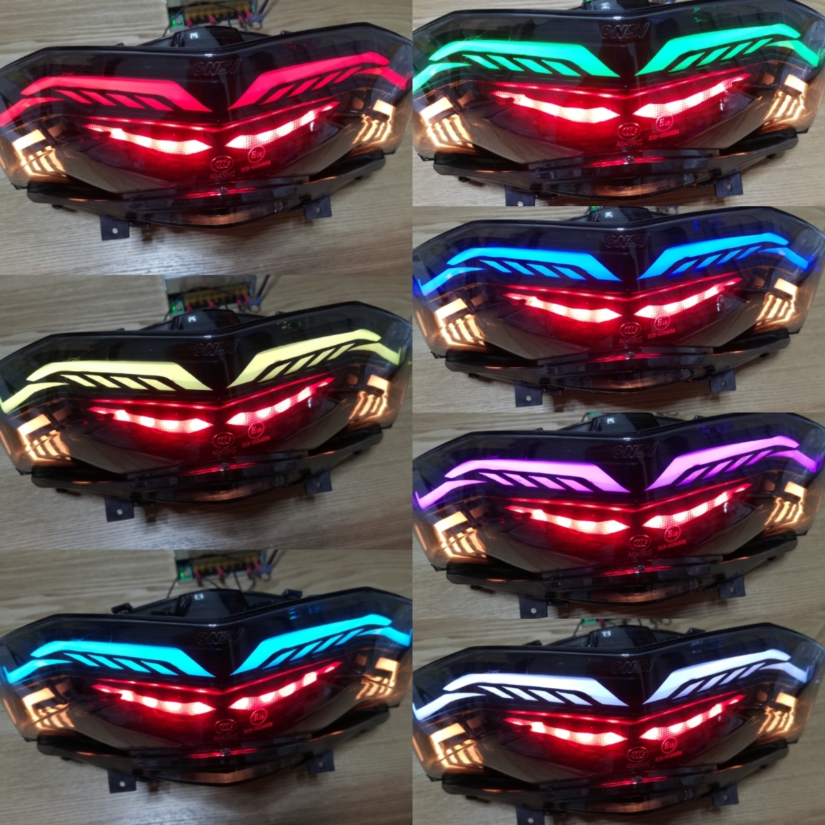 レインボーカラーシグナスXウインカーテールランプ4型sea5jsed8流れる