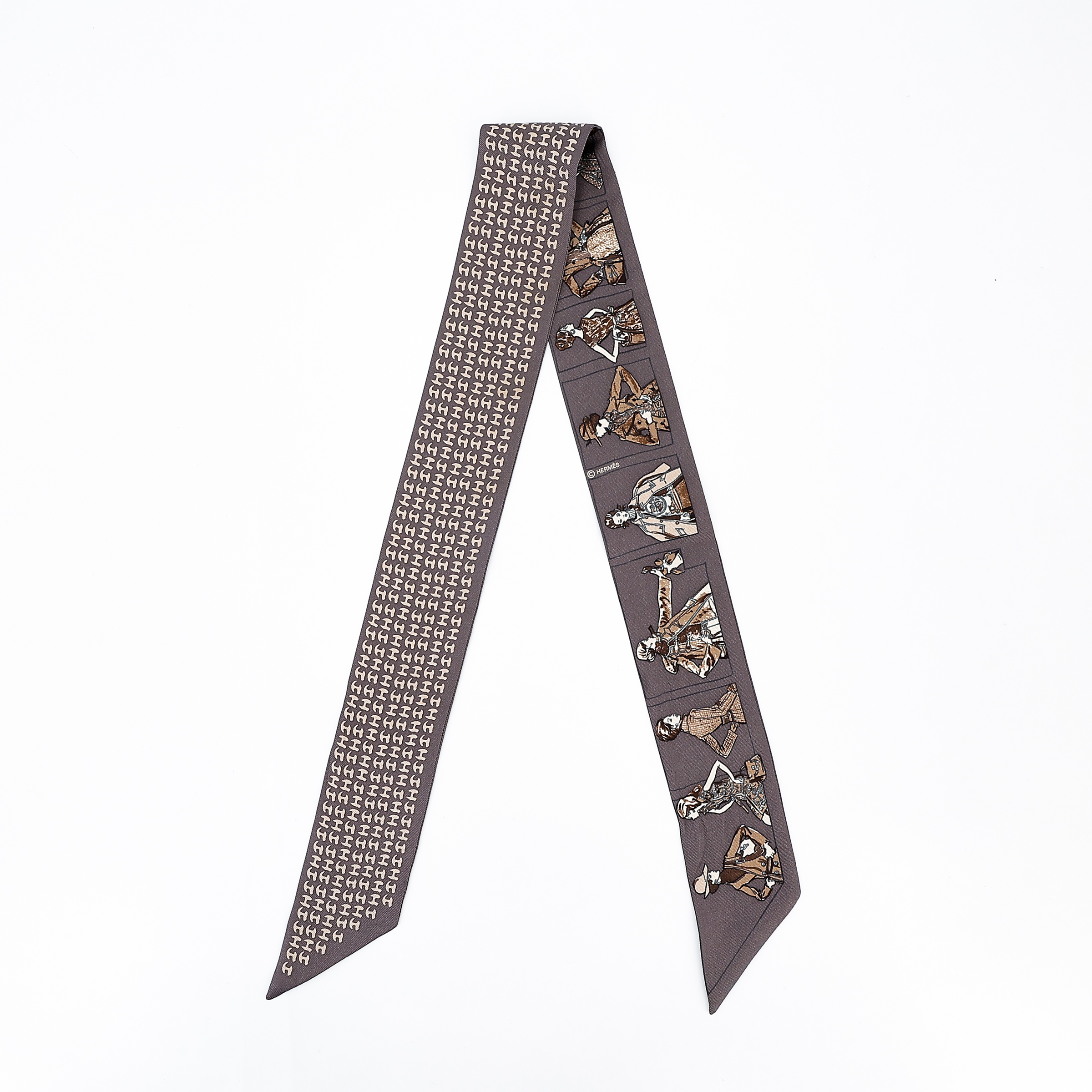 ランク NS 未使用品 HERMÈS エルメス ツイリー Hロゴ 貴婦人 マルチ