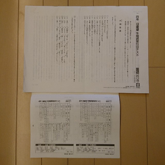 日能研 4年 春期講習 夏期講習 冬期講習 特別テスト 2016年度の通販 by