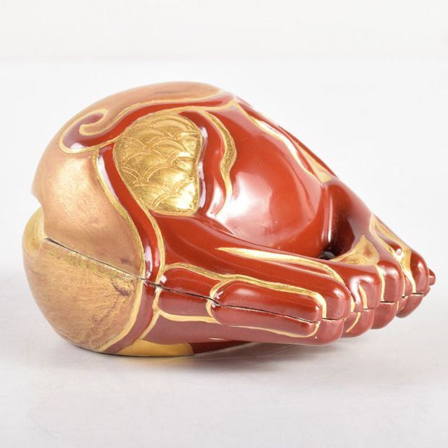 茶道具 竜谷焼 宮川香雲作 木魚香合 共箱 V R4892