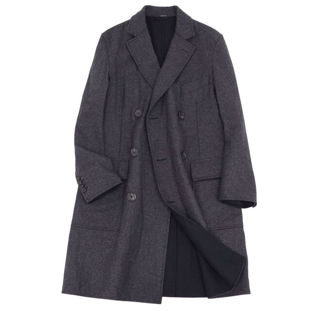 HERMES - 極美品 エルメス HERMES コート ウール コットン ダブル