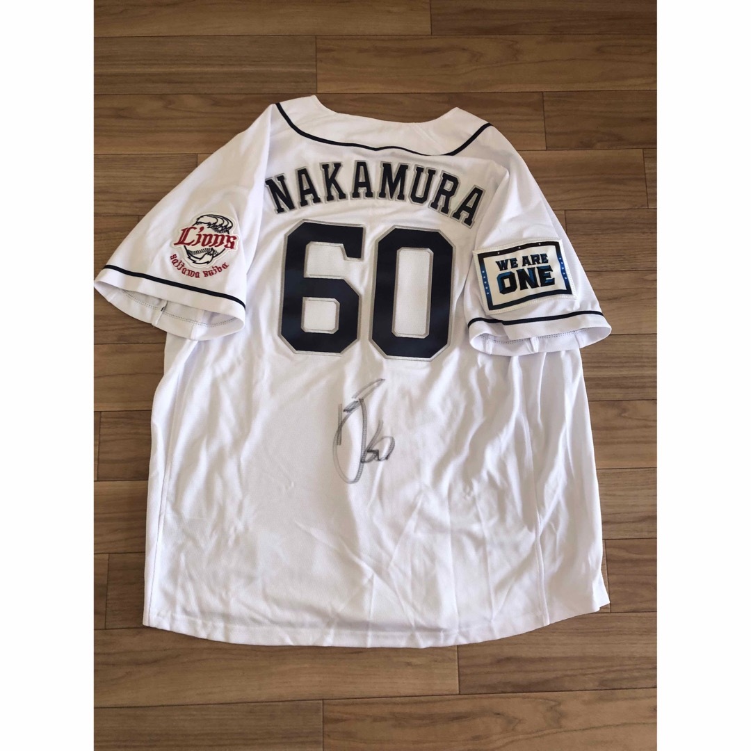 寒*り様 埼玉西武ライオンズ中村選手実使用直筆サイン入りユニフォーム 寒