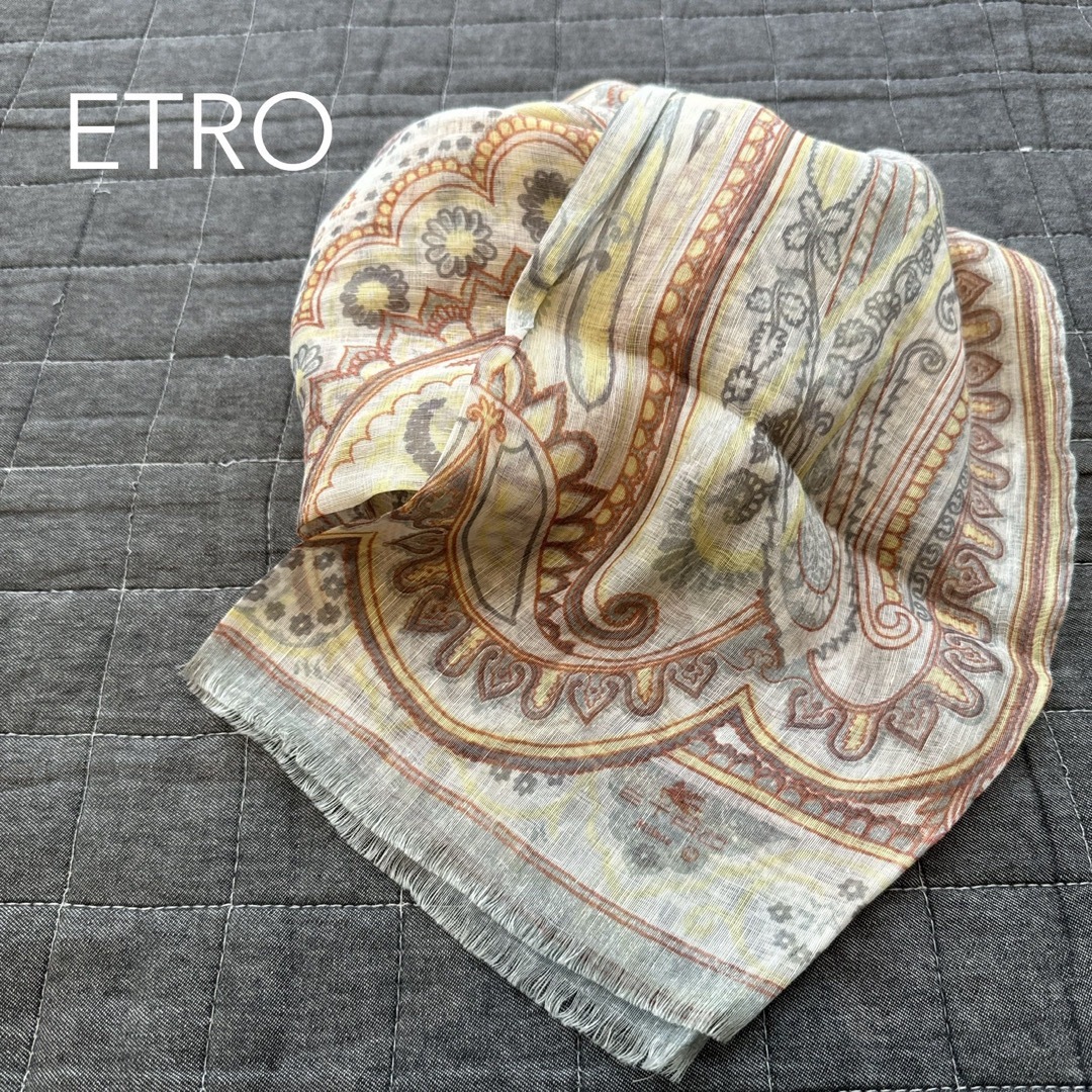 ETRO - ETRO エトロ ストール マフラー スカーフ ペイズリー ロゴの