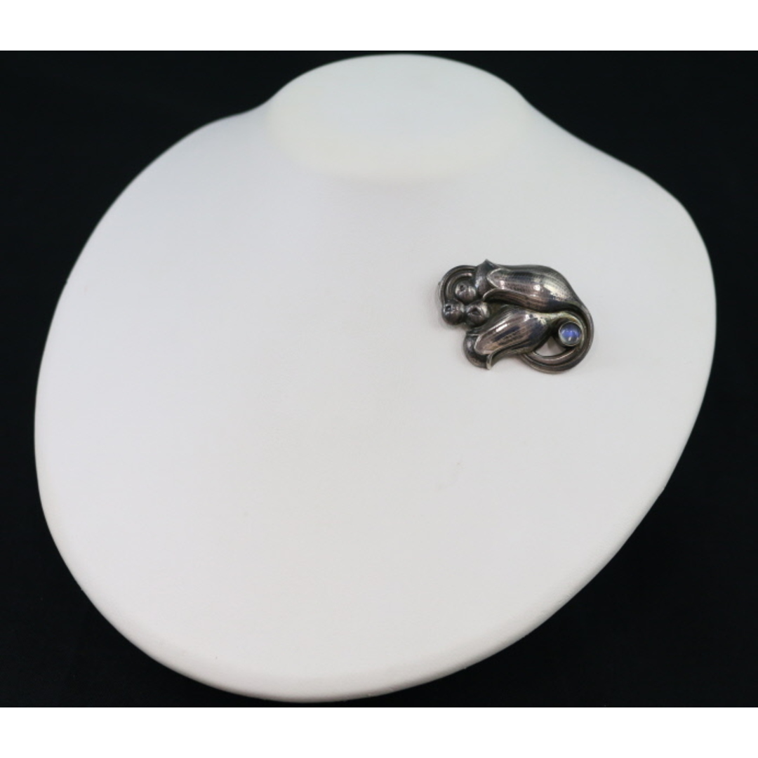 Georg Jensen - ジョージジェンセン ブローチ ムーンストーン 100B
