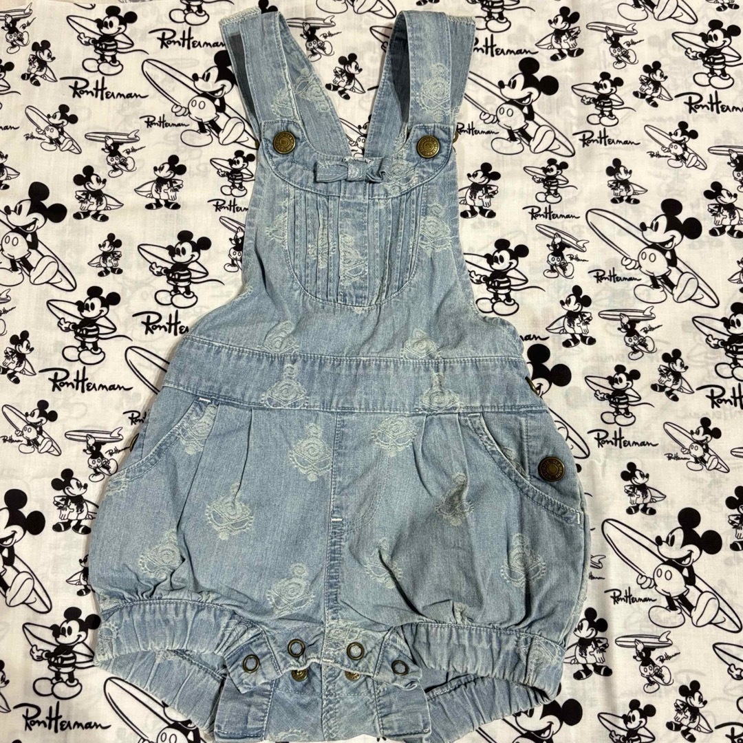 ヒステリックミニ デニムオーバーオール 80~90cm 新品 ミニラ パンツ80