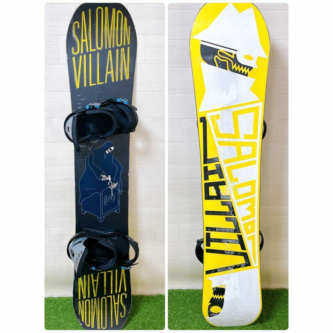 76【メンズ3点】SALOMON VILLAIN 153cm バートンM スノボ 【公式通販】
