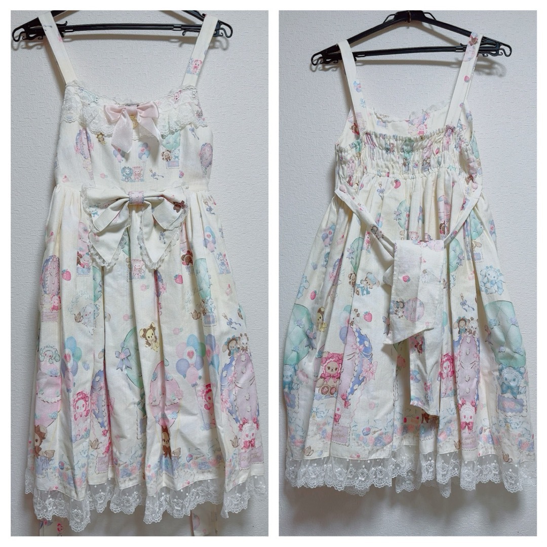 くみゃちゃんのふわふわお空でTeaParty柄JSK＋カチューシャ 【公式通販】