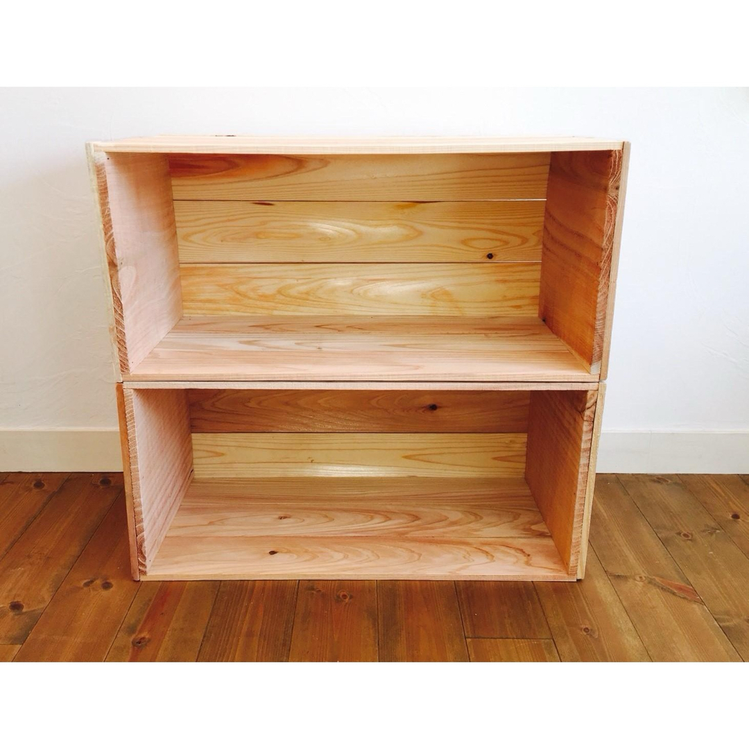 ady様専用 新品 りんご箱 2箱 // ウッドボックス 収納 木箱 ラックの