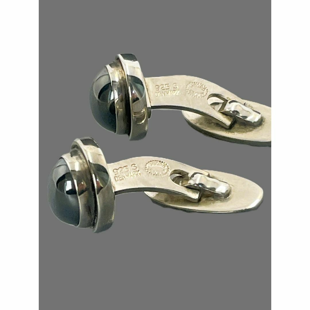 トップ Georg Jensen ジョージジエンセン カフス ヘマタイトとタイタック