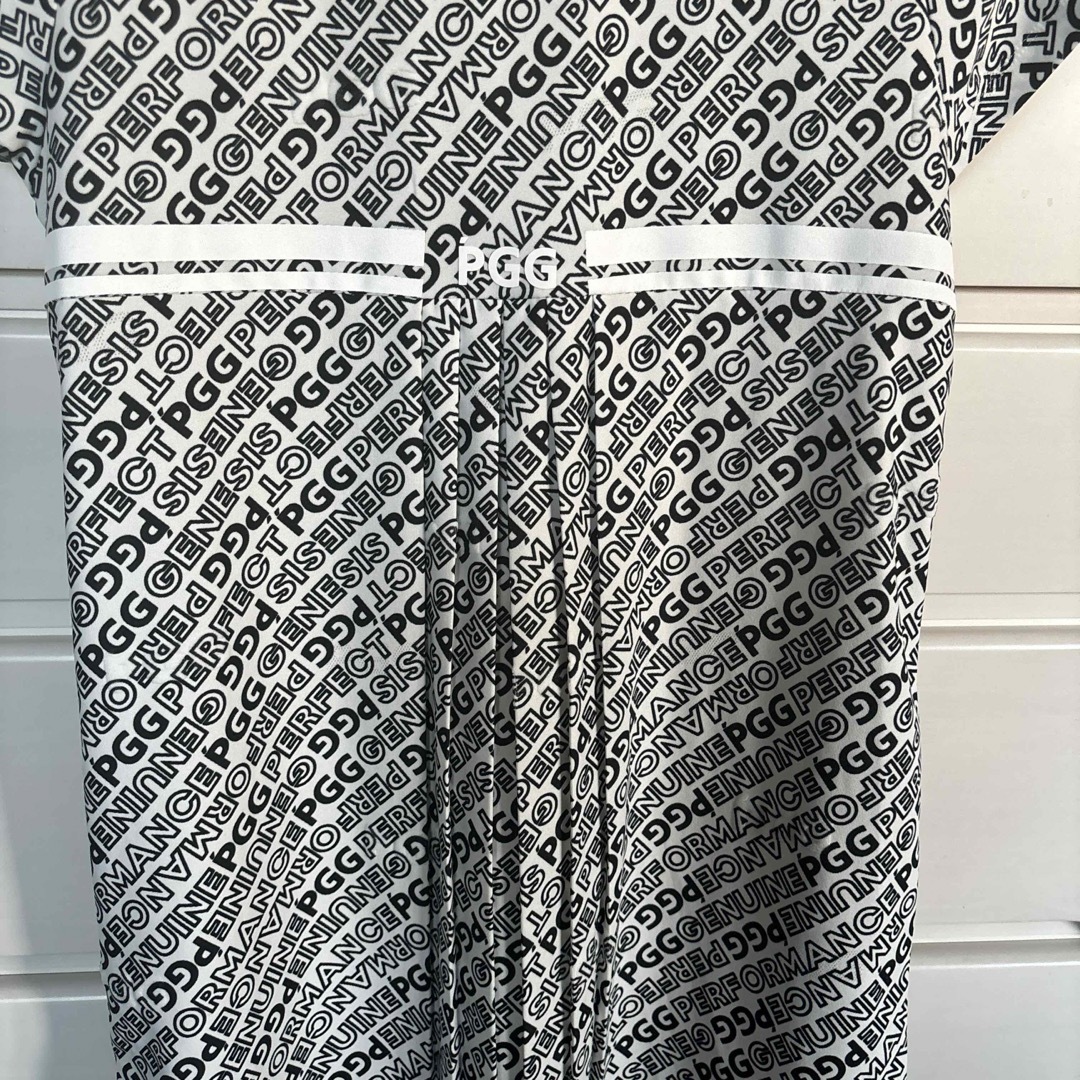 パーリーゲイツ PGG パイルメッシュ ホワイトワンピースサイズ0