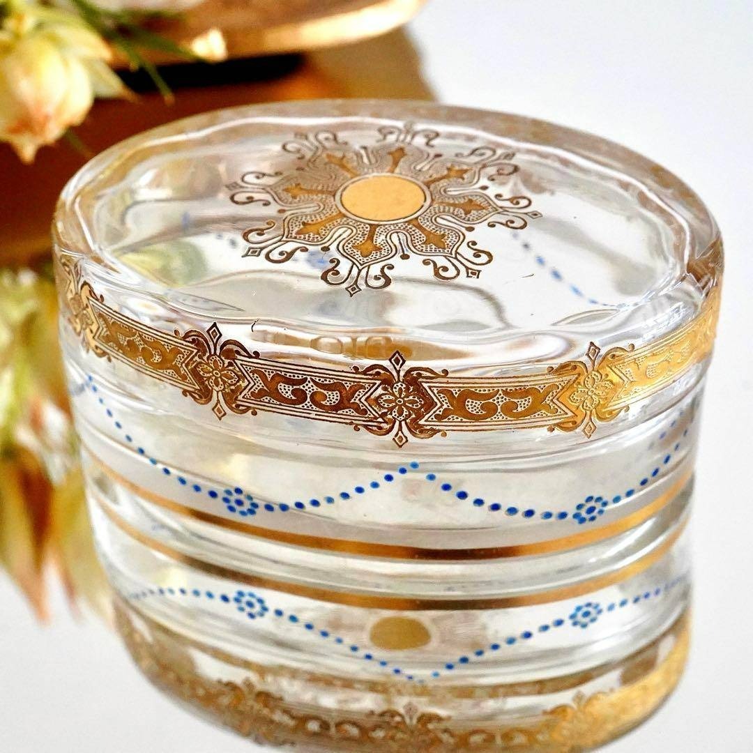 Baccarat - 希少 オールドバカラ エナメル＆金彩 小物入れ