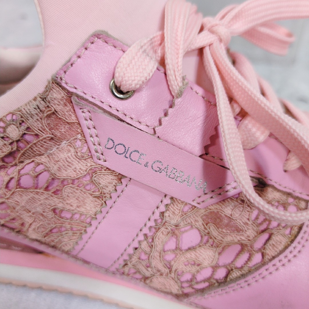 入手困難 DOLCE＆GABBANA フラワーレーススニーカー シャークソール
