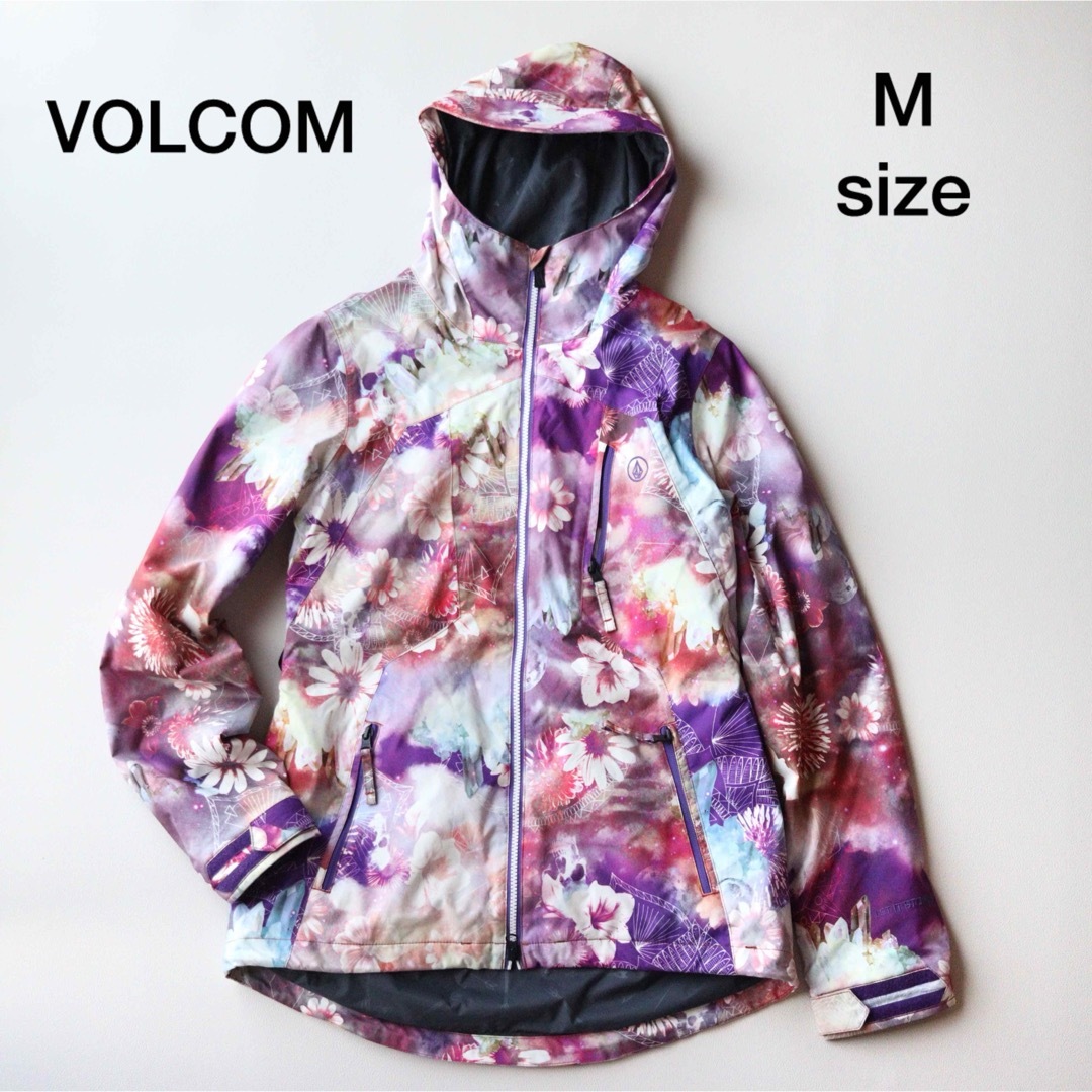 5437【極美品】VOLCOM ジャケット レディース 裏ボア 花柄 総柄