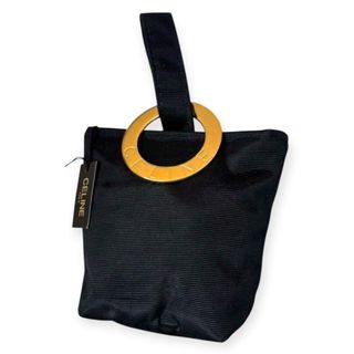 CELINE - CELINE セリーヌ マカダム柄 キャンバス×レザー メイクポーチ