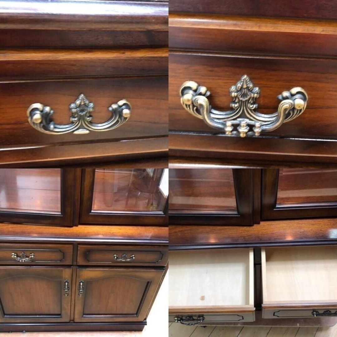 カリモク家具 - 送料無料【希少3面ガラス採光】カリモク 飾り棚