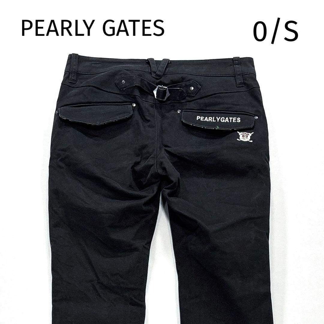 PEARLY GATES - パーリーゲイツ ロングパンツ シンチバック ブラック 0
