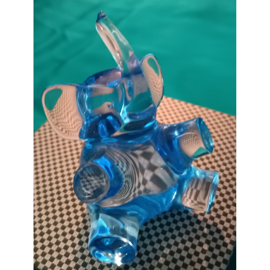 バカラ BACCARAT 動物シリーズ ブルーのゾウの置物 Baccarat - バカラ