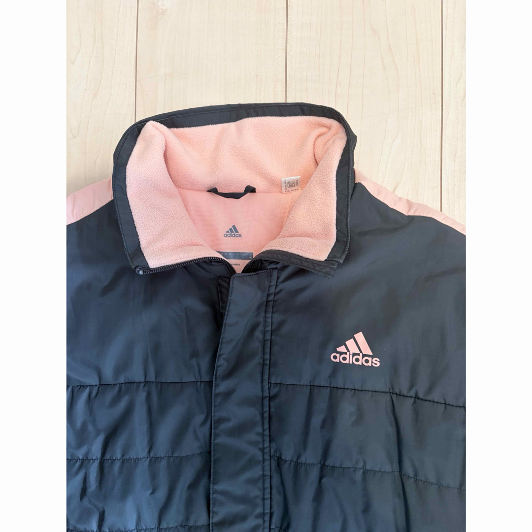 adidas】アディダス 160 ベンチコート ネイビー ピンク サッカー