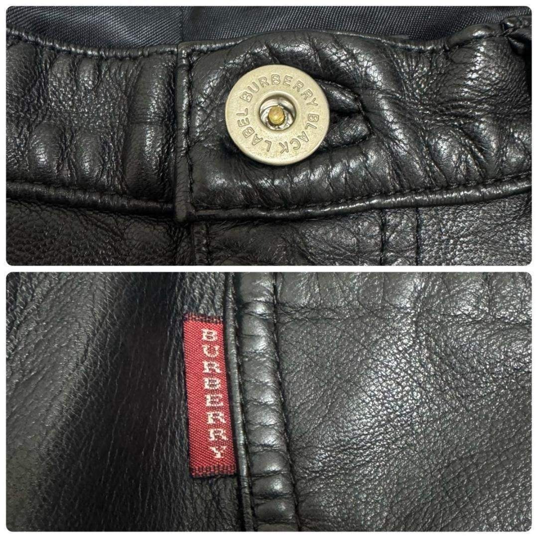BURBERRY BLACK LABEL - 美品 BURBERRY BLACK LABEL 山羊革 レザー