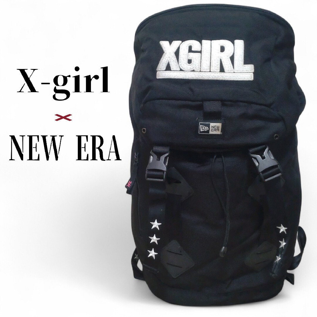 X-girl - 限定品 X-girl × NEW ERA ラックサック バックパック 星柄 黒