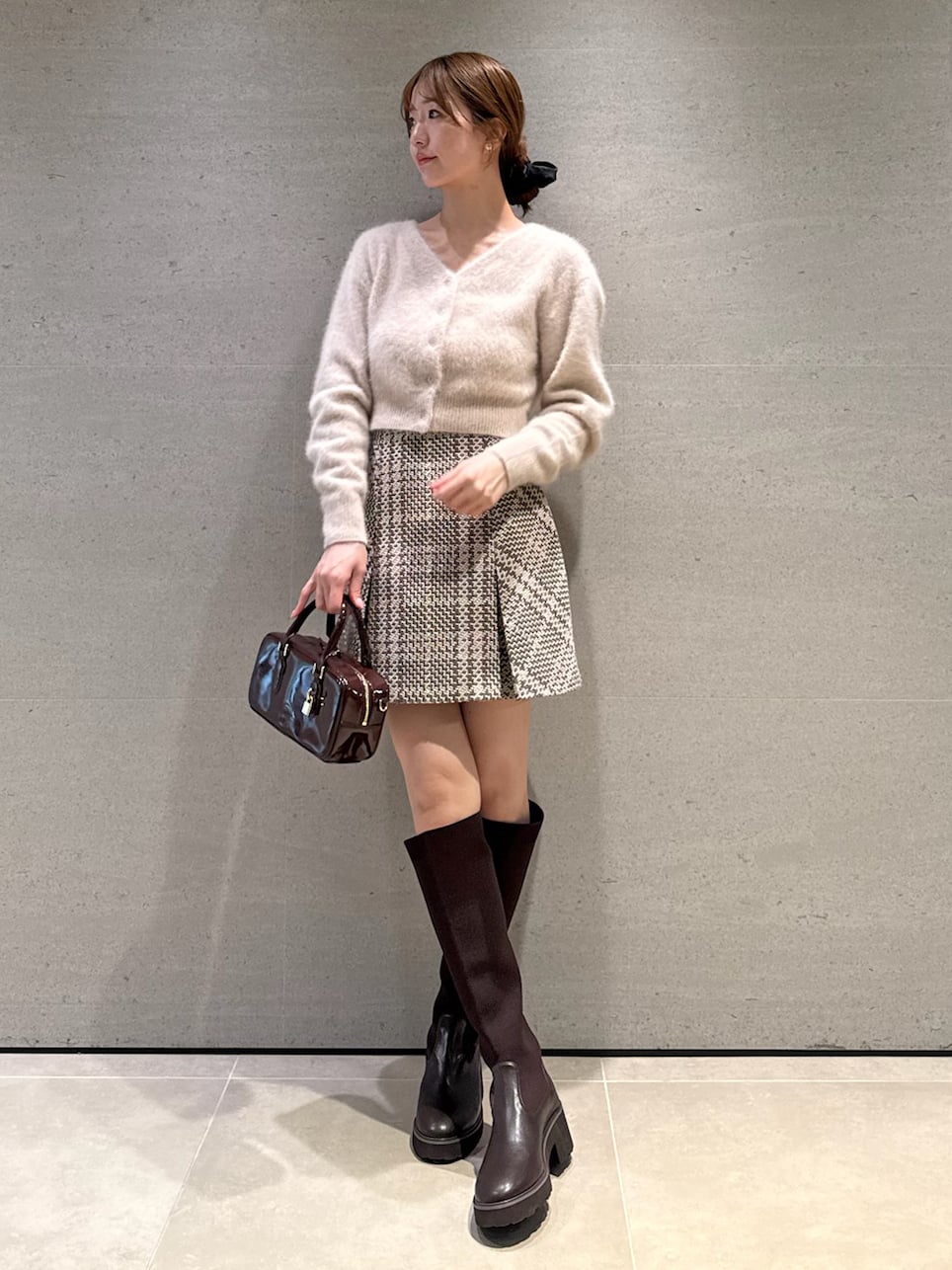 Sustainableロービングチェックミニスカート(ミニスカート)｜スカート