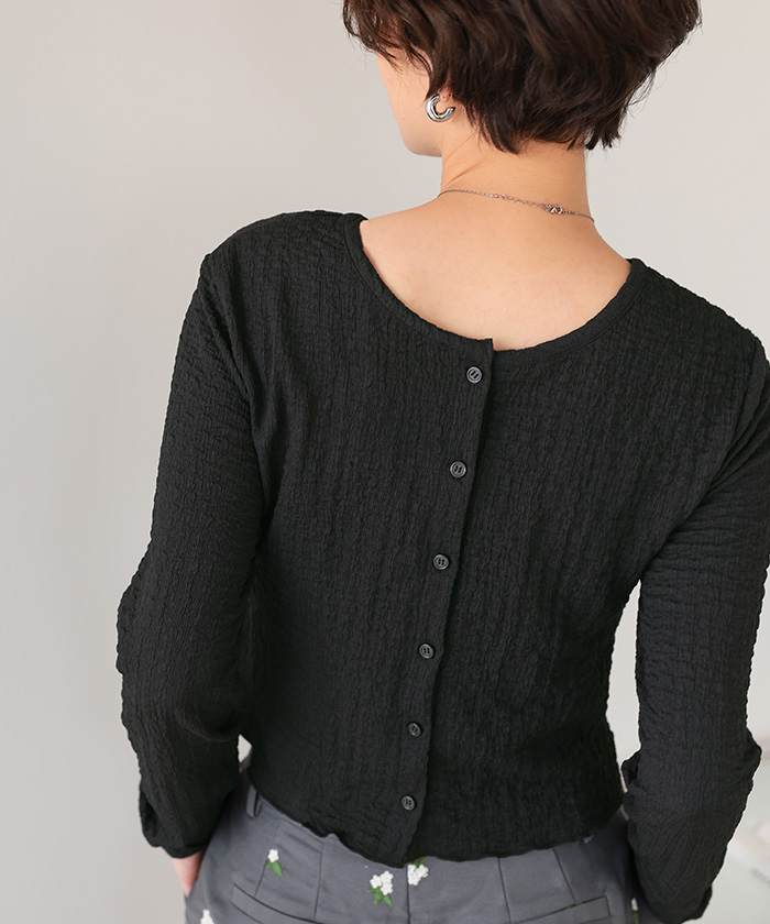 前後2wayポコポコジャガードトップス | titivate