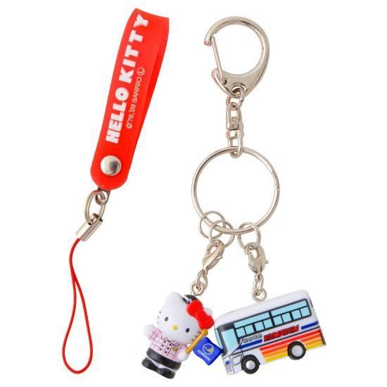 ハローキティ×貸切バス ご当地コラボストラップ