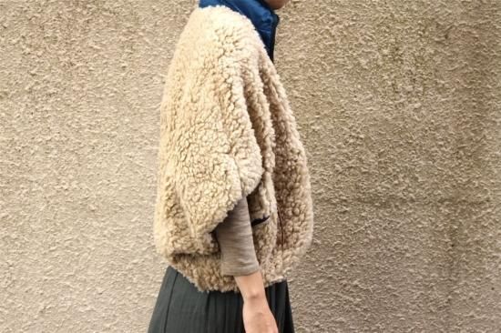 KAPITAL キャピタル ボアフリース×ナイロン ORIGAMIポンチョ