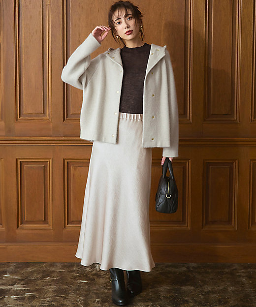 VERY11月号掲載／洗える】ヴィンテージダブルサテン ナロー