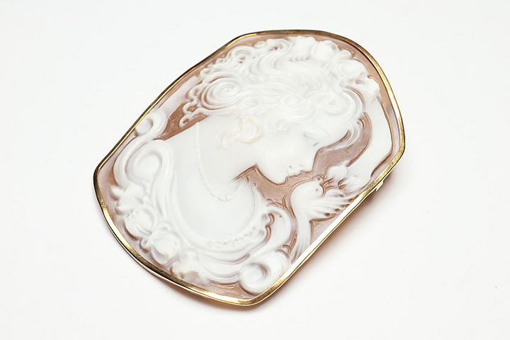 ギャラリーメイスン / K18 カメオ ペンダントトップ/ブローチ