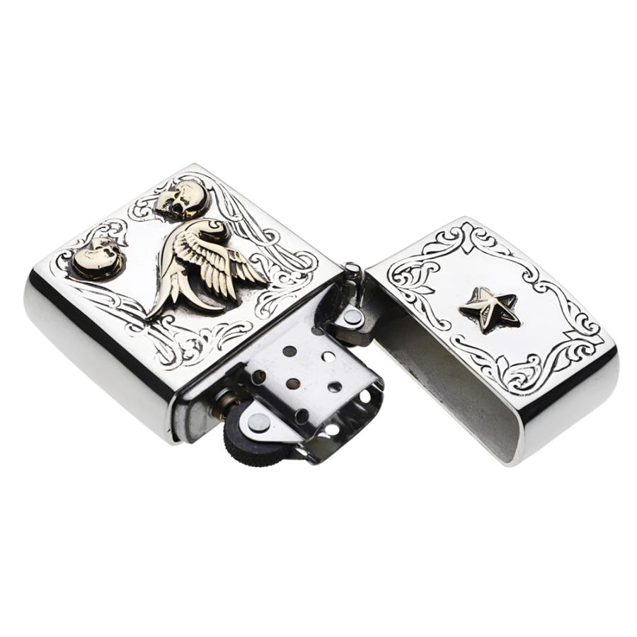 シルバー アクセサリー 純銀スワロー オイルライター ツバメ スター