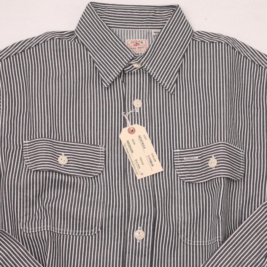 SUGAR CANE シュガーケーン SC27853 ヒッコリーストライプ長袖ワーク