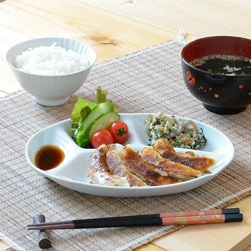 ヘルシー仕切り皿花つなぎ】 有田焼 波佐見焼 減塩 ワンプレート