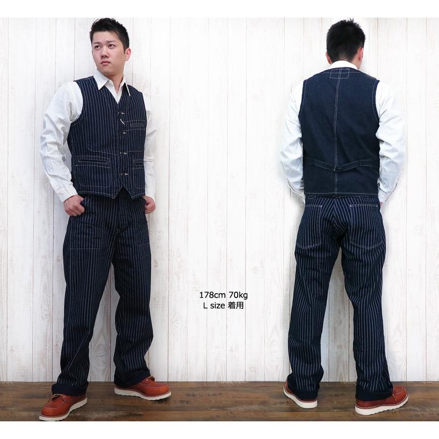 SUGAR CANE シュガーケーン ベスト ワーク ストライプ ウォバッシュ