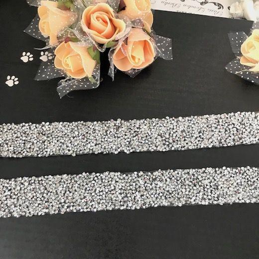 ラインストーン シルバー キラキラ 衣装 ダンス 装飾 ネックライン