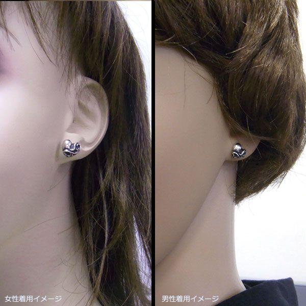 クロムハーツ ハートスタッド ピアス ポスト折れ クロムハーツ ハート