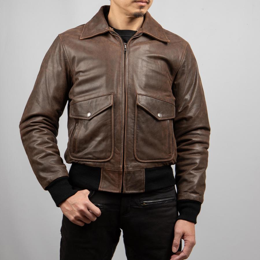 DEGNER（デグナー） 秋冬 バイク 本革 プロテクター入り フライト