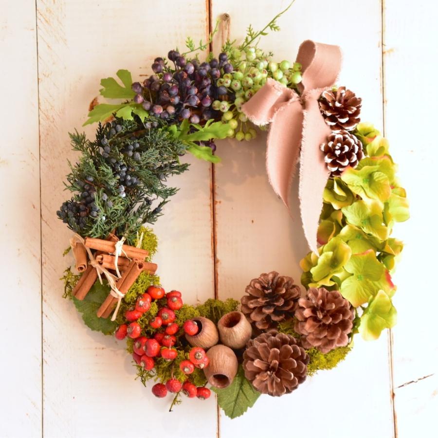 クリスマスリース 手作り シック おしゃれ 大人っぽい プリザーブド