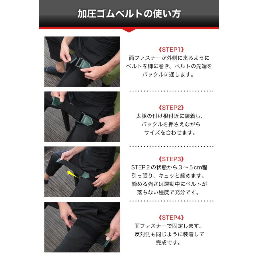 初級用」加圧ベルト 脚用2本 加圧 ベルト サポーター ゴムベルト