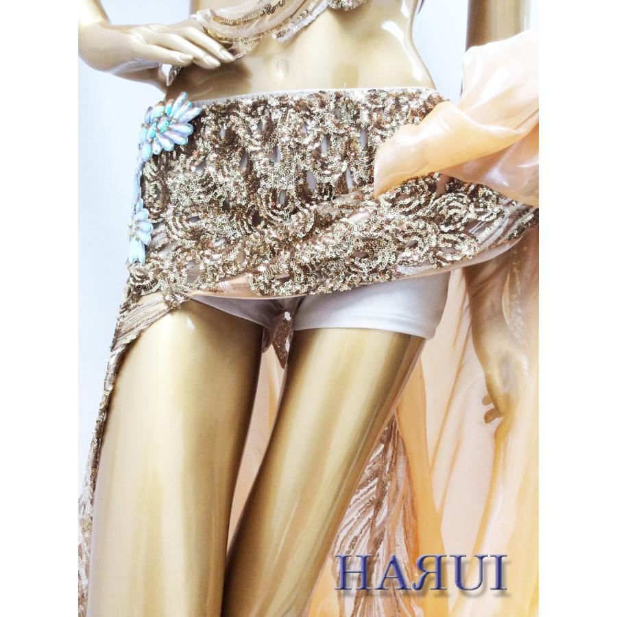 ベリーダンス エジプト風 デザインゴールド 衣装 上下セット