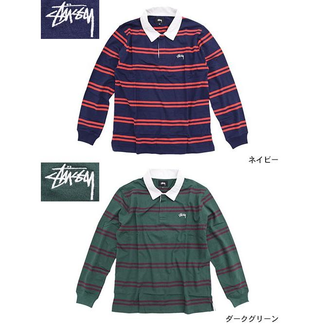 STUSSY（ステューシー） ポロシャツ 長袖 メンズ Desmond Stripe Rugby