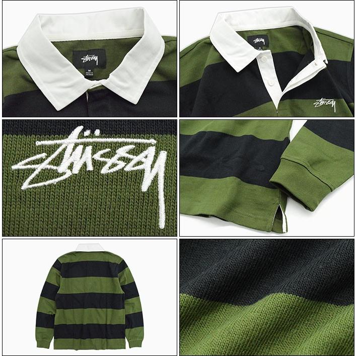 STUSSY（ステューシー） ポロシャツ 長袖 メンズ Classic Stripe Rugby