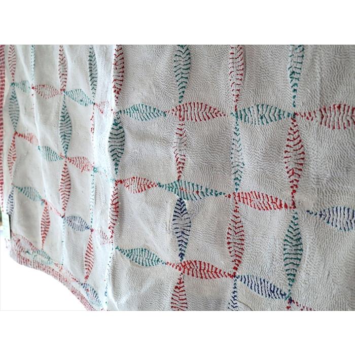 インド カンタ刺繍 パッチワーク/ラリーキルト 古布 ヴィンテージ