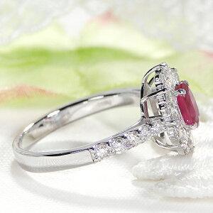 Pt900 ルビー ダイヤモンド リング 指輪 プラチナ 婚約 ダイヤ ダイア